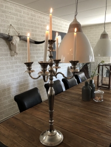 Very large nickel - raw candle candle holder, super beautiful design!!