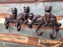 Kapstok met Katten - Bruin - Gietijzer