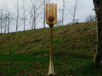 Stehender Kerzenhalter – 110 cm – Glas und Metall