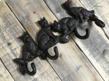 Cat coat rack, hooks for coats, cloakroom wardrobe, coat hooks