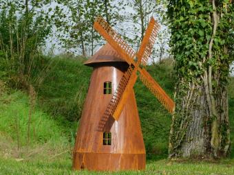 Klassieke Windmolen XL - 110 cm - Metaal - Roestlook