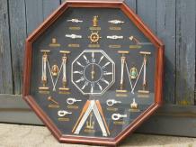 Maritieme Wanddecoratie met Scheepsknopen en Klok - 66 cm