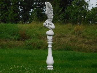 Kneeling Angel on Pedestal - 167 cm - Stone