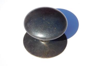Knop met Rozet - 50 mm - Antiek Messing - Holle Knop