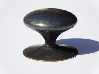 Knop met Rozet - 50 mm - Antiek Messing - Holle Knop