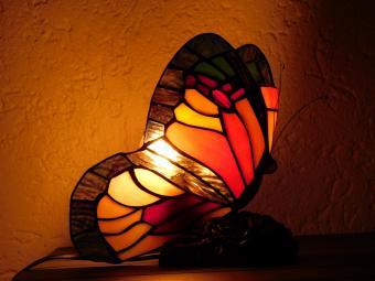 Lamp Vlinder - Tiffany Style - Sfeerlamp - Kleurrijk
