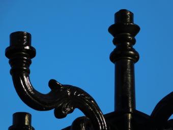 Lantaarnkroon voor 5 Lampen – Zwarte Aluminium Kroon voor Lantaarnpaal