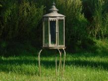 Laterne XL - Metall und Glas - 100 cm - Kerzenhalter