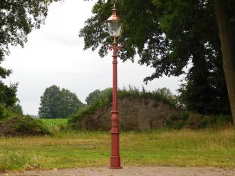 Lamp Post XL with Copper Cap - 325 cm - Cast Iron Raw Slate