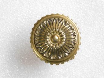 Feste Türknauf mit Rosette – Messing poliert