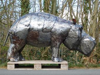 Nijlpaard ''Nilo'' XXL - 105 x 190 cm - Handgemaakt & Uniek