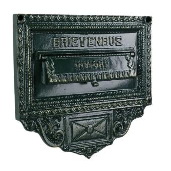 Nostalgic Letterbox Wall Decal - Green - 40 x 35 cm - Aluminium