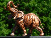 Statue Elephant - Copper colour - Detailed