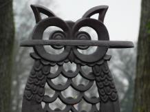 Umbrella stand Owl - Brown - Cast iron 