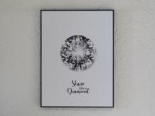 Schilderij Diamond - 40 x 30 cm