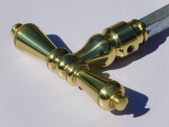 Set Klinken T-Model - Glanzend Messing - Klassiek