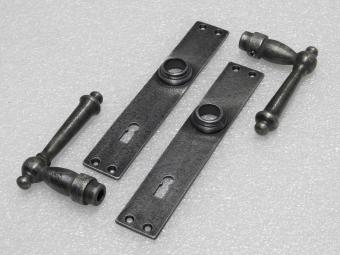 Türbeschlagset – Türgriffe York + Türplatten Blanco BB 72 – Gusseisen, verzinkt