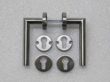 Set Door Hardware - Brushed Stainless Steel - PC