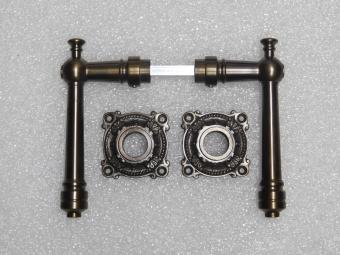 Set Deurklinken Montel met Klinkrozetten - Donker Gepatineerd Messing