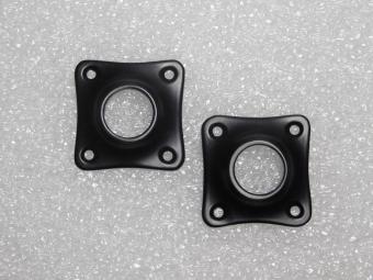 Set van 2 Klinkrozetten Klaver – 4 x 4 cm – Zwart