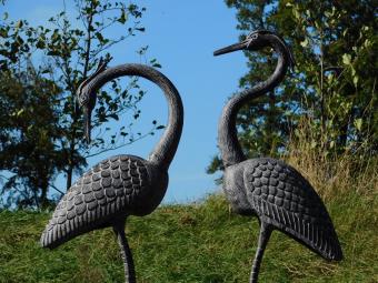 Set van 2 Kraanvogels - 160 en 150 cm - Metaal