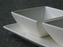 Snack set - porcelain - three pieces