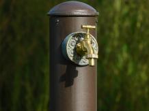 Free-standing water tap - Alu - Round - Dark brown