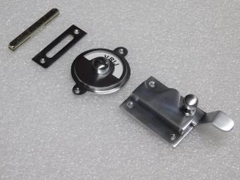 Toilet Flip Latch – Vrij / Bezet – Matte Nickel