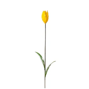Tuinsteker Gele Tulp - Metaal - Tuindecoratie