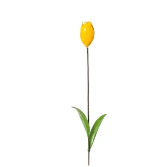 Tuinsteker Gele Tulp - Metaal - Tuindecoratie