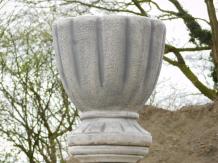Runde Gartenvase - 52 cm - Stein