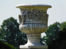 Garden Vase with Grape Bunches - 50 cm - Stone