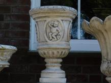 Garden Vase with Angels - 65 cm - Stone