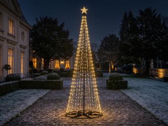 Verlichte Kerstboom voor Buiten XL - 350 cm - Warm-Wit & Gekleurd - LED - Met Timer