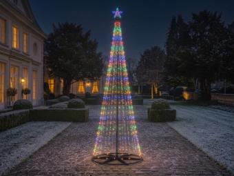 Verlichte Kerstboom voor Buiten XL - 350 cm - Warm-Wit & Gekleurd - LED - Met Timer