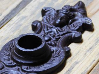 Vintage Türschild Engel - BB 72 - Gusseisen - Antikbraun