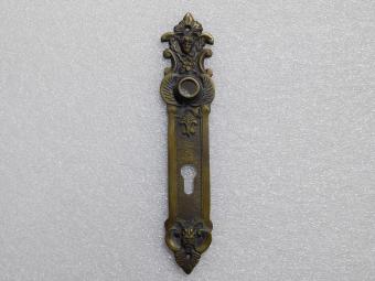 Vintage Door Plate Angel - PC 92 - Antique Brass