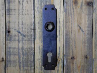 Vintage Türschild – PC 92 – Gusseisen – Antikbraun