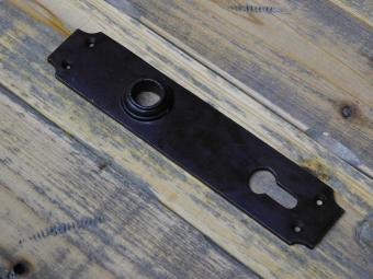 Vintage Türschild – PC 92 – Gusseisen – Antikbraun