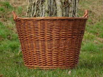 Vintage Rieten Mand - Groot - Rotan