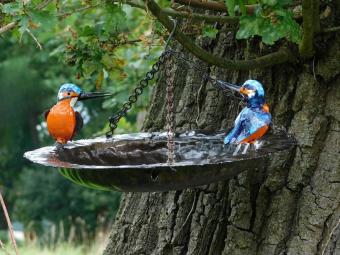 Hanging Bird Feeder with Chain - Metal - Handmade
