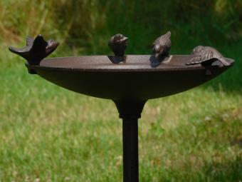 Bird bath with 4 Birds - 60 cm - Cast iron