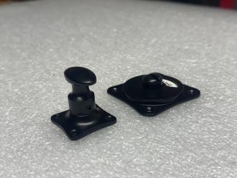 Toilet set - vrij / bezet - zwart - complete deurbeslag set