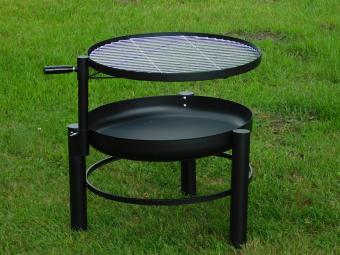 Feuerschale mit BBQ-Gitter - Schwarz