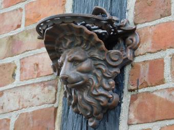 Wall console Lion's head - Brown - Cast iron
