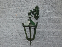 Exterieur licht Gouda, keramische fitting en glas, gegoten aluminium, TL40-green