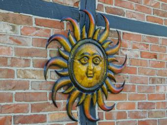Wandornament Zon XL - 80 x 80 cm - Metaal