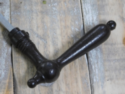 1 Door handle, door handle, large, iron colour brown.