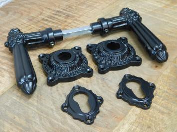 Set of door hardware - PZ Castle - black - iron