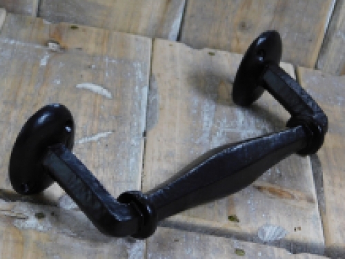 Nostalgic door handle, cast iron, like Antique, matte black - M